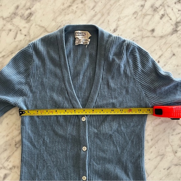 PORTS Vintage International cashmere AND butter cream cardigan - Picture 8 of 9